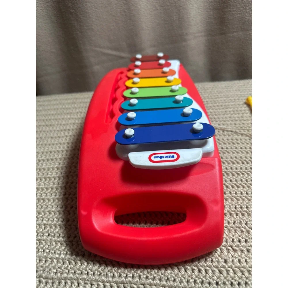 Vintage Little Tikes Tap-a-Tune Xylophone Rainbow Musical Pull Toy Red 612171
